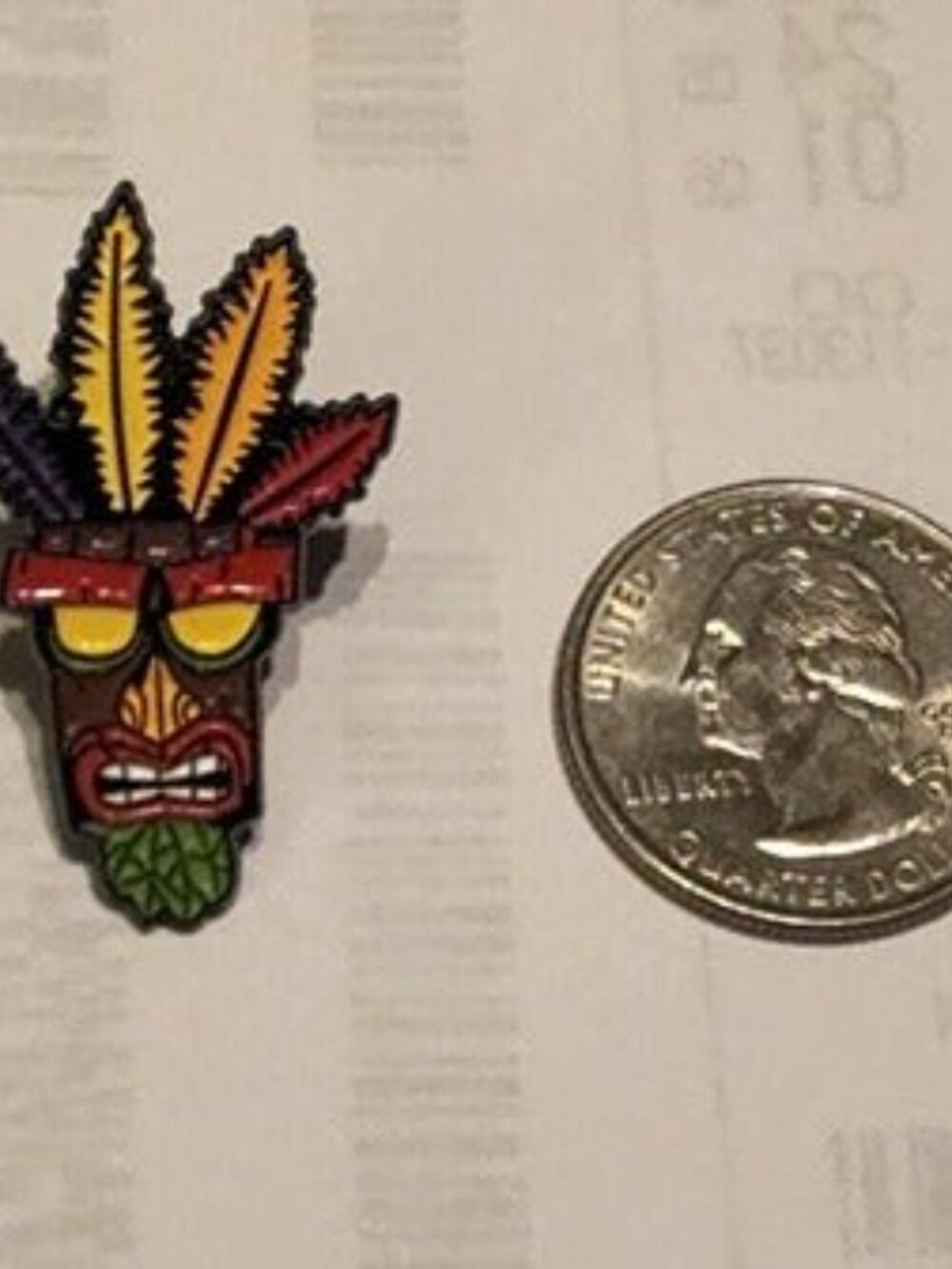 Crash Bandicoot Aku Aku Witch Doctor Enamel Pin - Picture 2 of 3